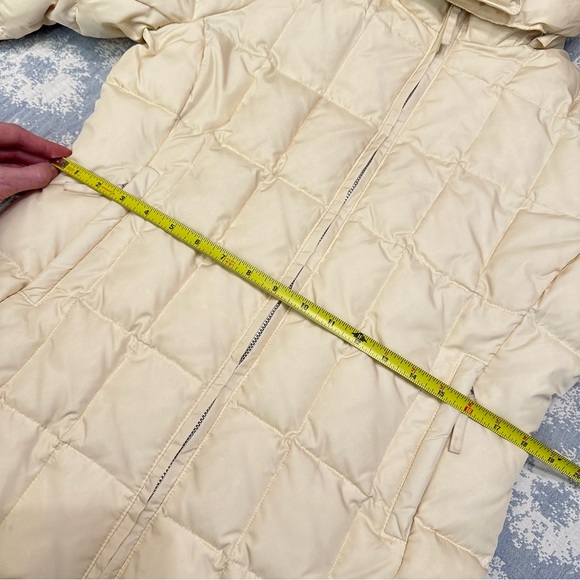 Gap cream/light blue puffer jacket w/ detachable hood, S - Picture 14 of 16